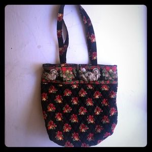 Vintage Vera Bradley Hens & Holly Tote